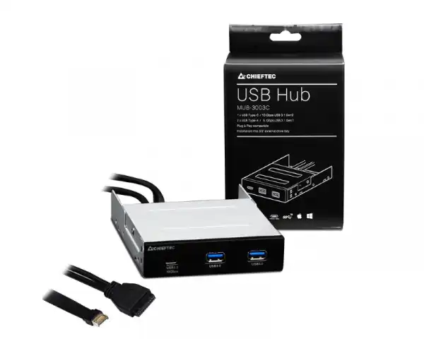 CHIEFTEC MUB-3003C 3.5'' 2xUSB 3.0 + 1xUSB Type-C Front Panel