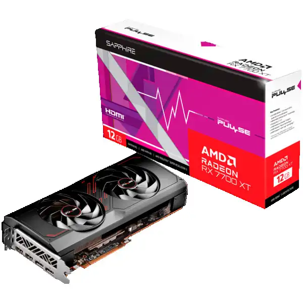 SAPPHIRE PULSE AMD RADEON RX 7700 XT GAMING 12GB GDDR6 DUAL HDMI  DUAL DP ( 11335-04-20G ) 