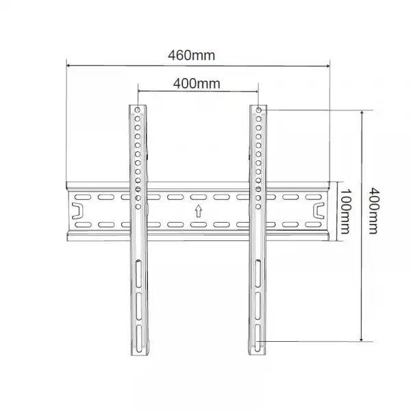 Nosac za TV/ 32''- 55''/FIKSNI/VESA do 400x400/težina do 50kg/2.3 cm od zida/crn ( 139444 )