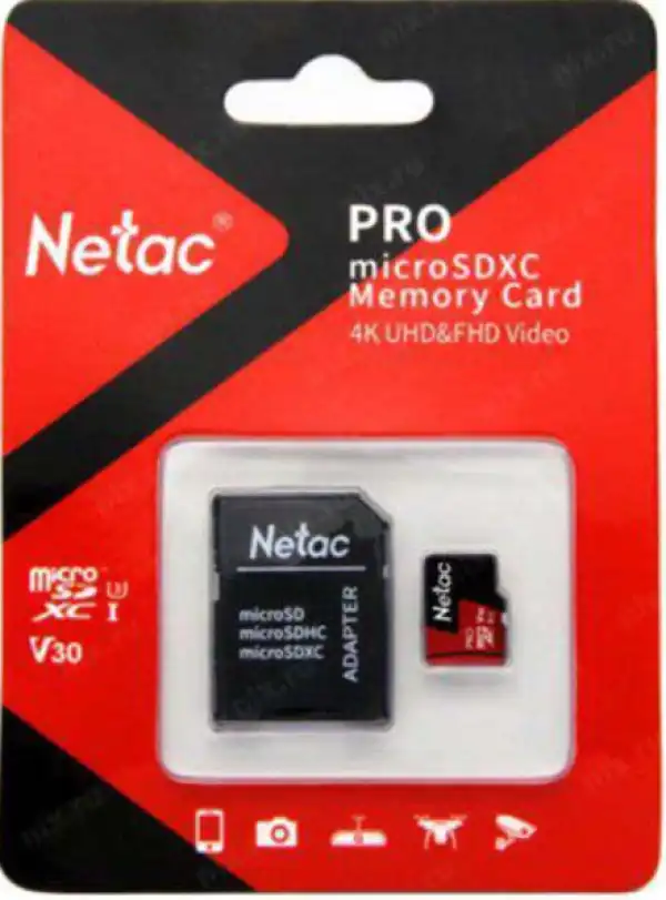 Micro SDXC Netac 128GB P500 Extreme Pro NT02P500PRO-128G-R + SD adapter