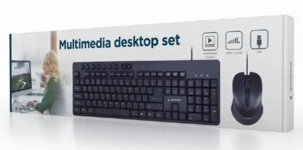 Gembird Multimedia desktop set crni US layout KBS-UM-04