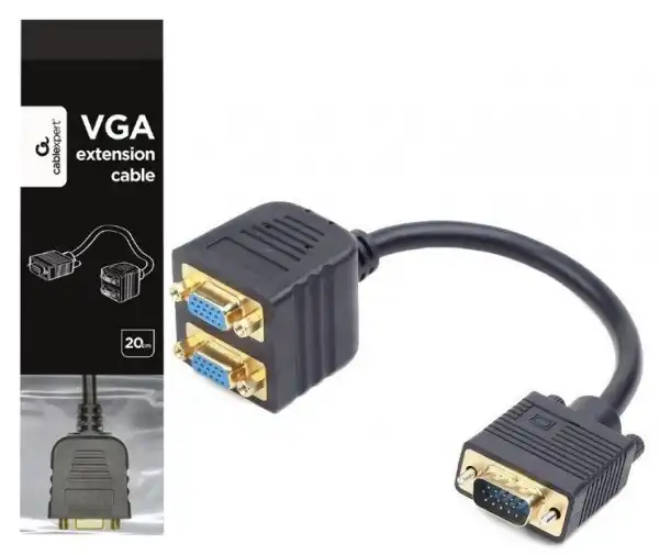 Gembird VGA splitter kabl 20cm CC-VGAX2-20CM
