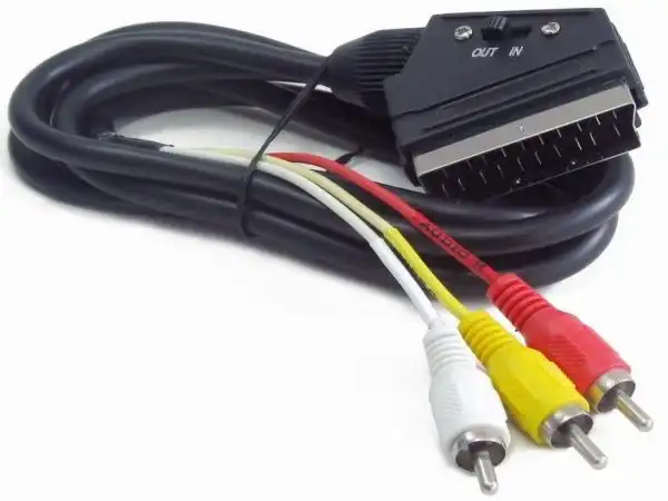 Gembird Bidirectional sa prekidacem RCA to SCART audio-video cable, 1.8 m CCV-519-001