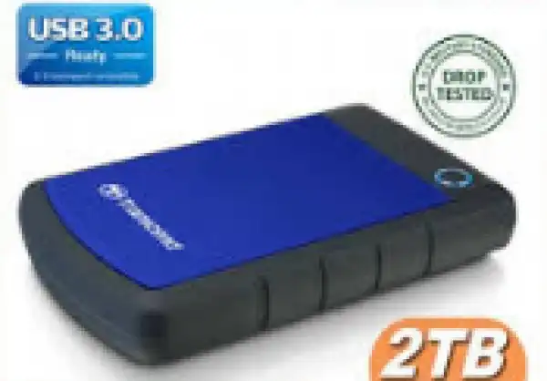 External HDD 2 TB, H3B, USB3.0, 2.5'', Anti-shock system, Backup software, 284 gr, Black/Blue ( TS2TSJ25H3B ) 
