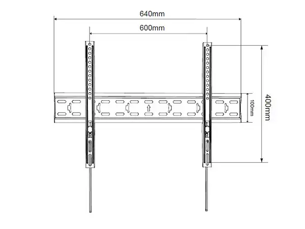 Nosac za TV/ 37''- 70''/FIKSNI/VESA do 600x400/ težina do 50kg/ 24mm od zida/crn ( 116079 )