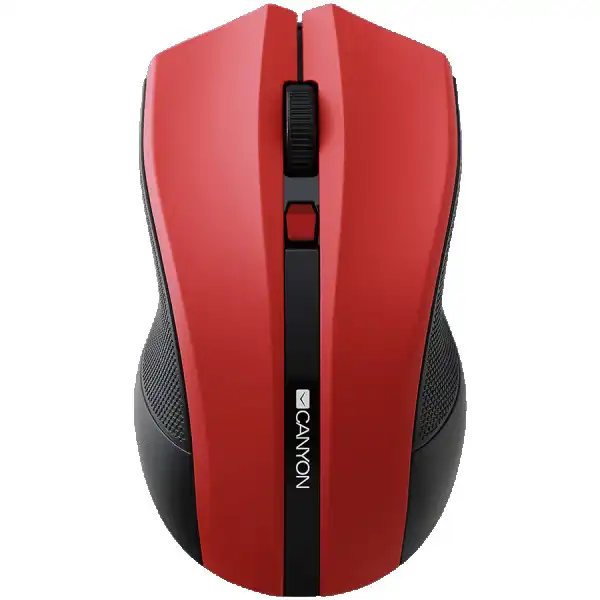 CANYON MW-5 2.4GHz wireless Optical Mouse with 4 buttons, DPI 80012001600, Red, 122*69*40mm, 0.067kg ( CNE-CMSW05R ) 