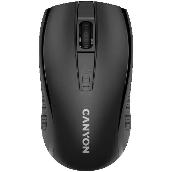 CANYON 2.4Ghz wireless mice, 6 buttons, DPI 80012001600, with 1 AA battery ,size 110*60*37mm,58g,black ( CNE-CMSW07B )