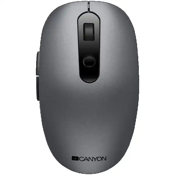 CANYON Canyon 2 in 1 Wireless optical mouse with 6 buttons, DPI 800100012001500, 2 mode(BT 2.4GHz), Battery AA*1pcs, Grey, 65.4*112.25*32.3