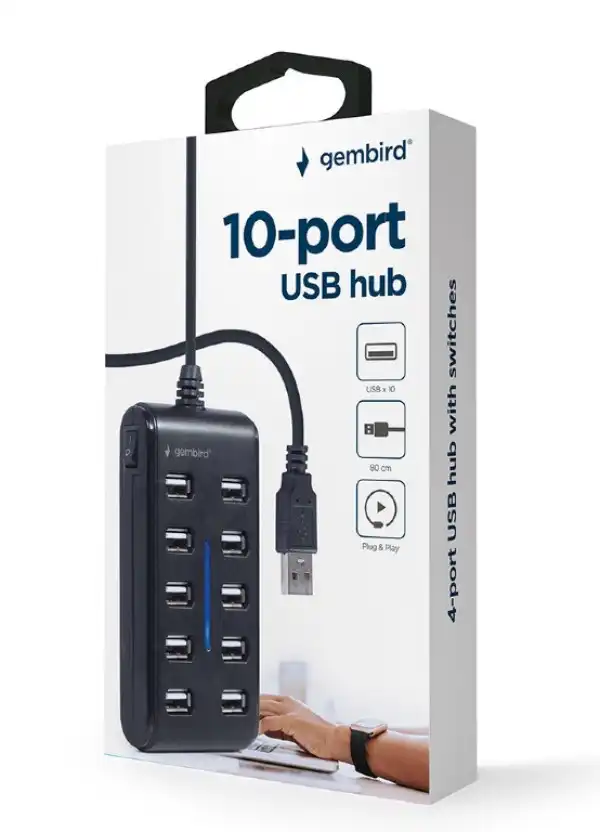 USB HUB 10port Gembird UHB-U2P10P-01 USB2.0