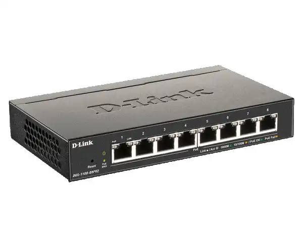 LAN Switch D-Link DGS-1100-08PV2 101001000 8port PoE Smart