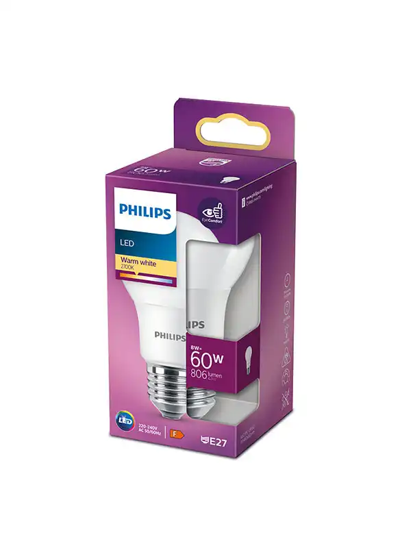 Philips LED sijalica 8W (60W) A60 E27 WW 2700K  FR ND 1PF/10