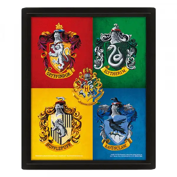 Harry Potter (Colourful Crests) - Framed
