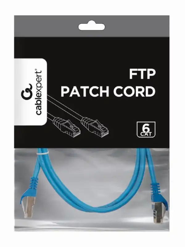 PP6-1M/B FTP Cat6 Patch cord, blue, 1 m