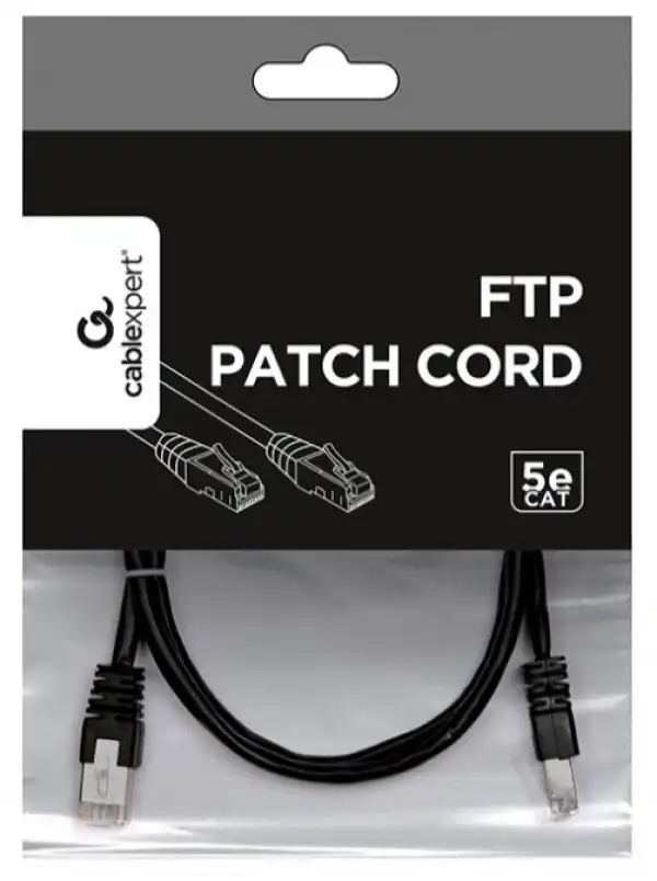 PP22-0.5M/BK Gembird Mrezni kabl FTP Cat5e Patch cord, 0.5m black