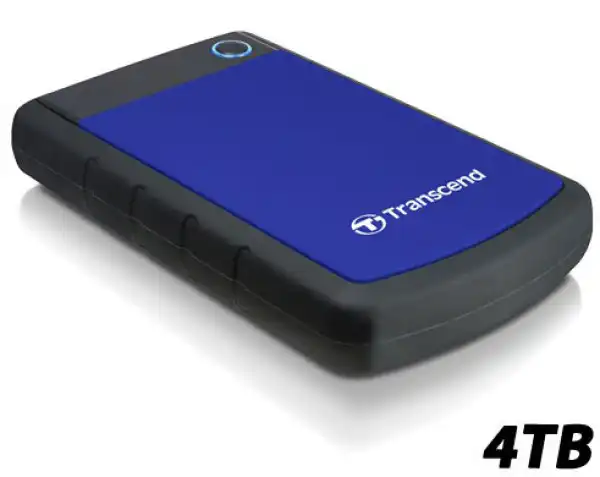 External HDD 4 TB, H3B, USB3.0, 2.5'', Anti-shock system, Backup software, 308 gr, Crna / plava ( TS4TSJ25H3B ) 