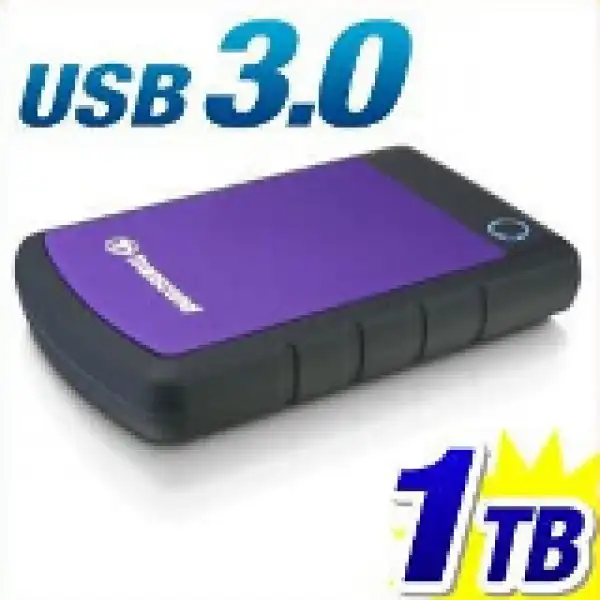External HDD 1 TB, H3P , USB3.0, 2.5'', Anti-shock system, Backup software, 216 gr, Black/Purple ( TS1TSJ25H3P ) 