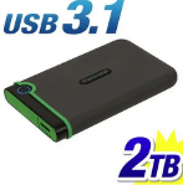 External HDD 2 TB Slim form factor, M3S, USB 3.1, 2.5, Anti-shock system, Backup software, 185g, Iron gray (Slim) ( TS2TSJ25M3S ) 
