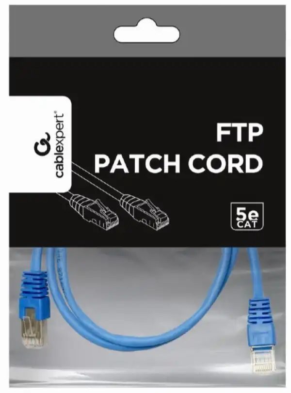 PP22-1M/B Gembird Mrezni kabl FTP Cat5e Patch cord, 1m blue