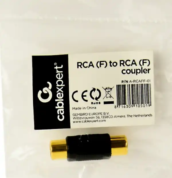 A-RCAFF-01 Gembird RCA (F) na RCA (F) coupler, zensko-zenski