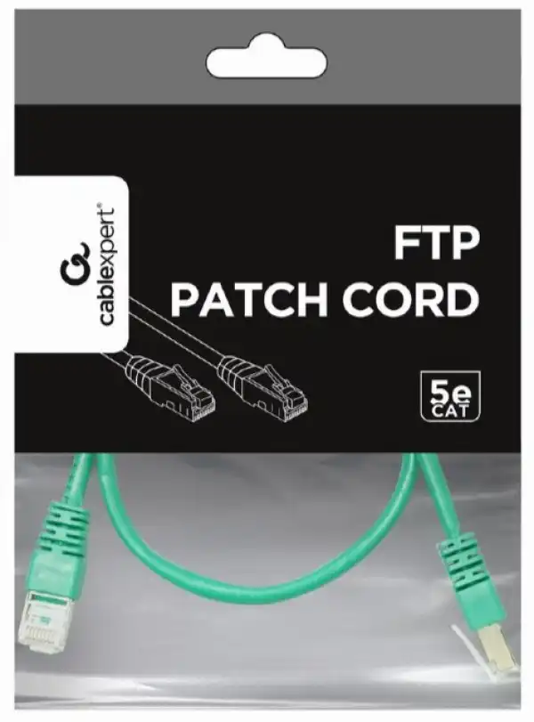 PP22-1M/G Gembird Mrezni kabl FTP Cat5e Patch cord, 1m green