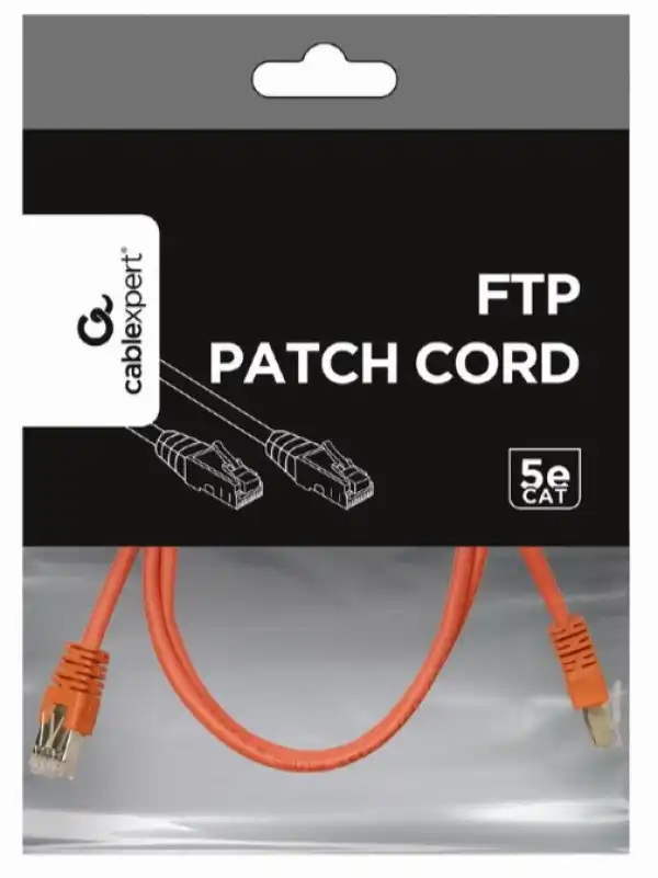 PP22-1M/R Gembird Mrezni kabl FTP Cat5e Patch cord, 1m red