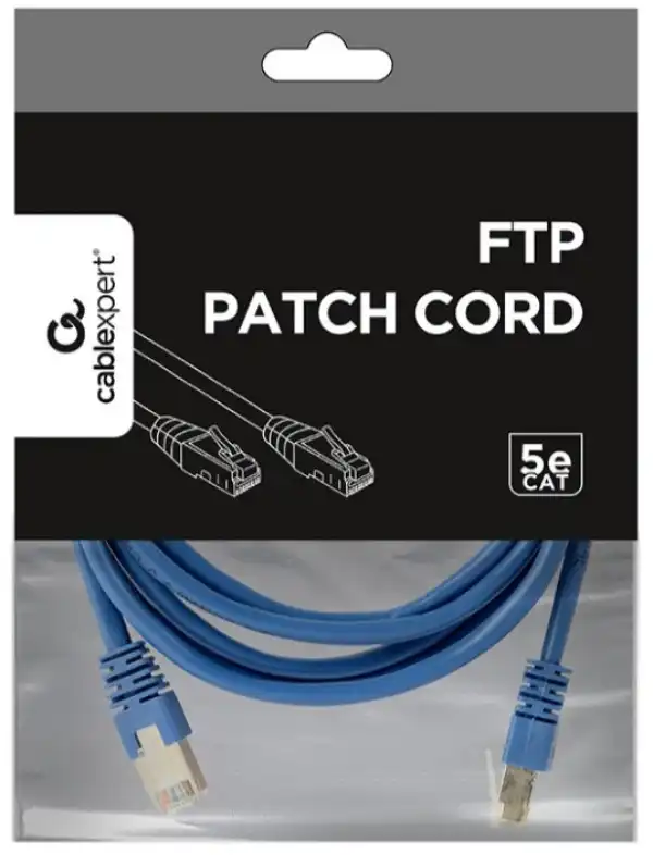 PP22-2M/B Gembird Mrezni kabl FTP Cat5e Patch cord, 2m blue