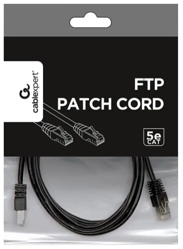 PP22-2M/BK Gembird Mrezni kabl FTP Cat5e Patch cord, 2m black