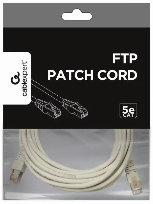 PP22-3M Gembird Mrezni kabl FTP Cat5e Patch cord, 3m grey