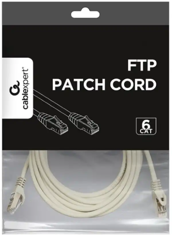 PP6-5M/W Gembird Mrezni kabl, CAT6 FTP Patch cord 5m Beli