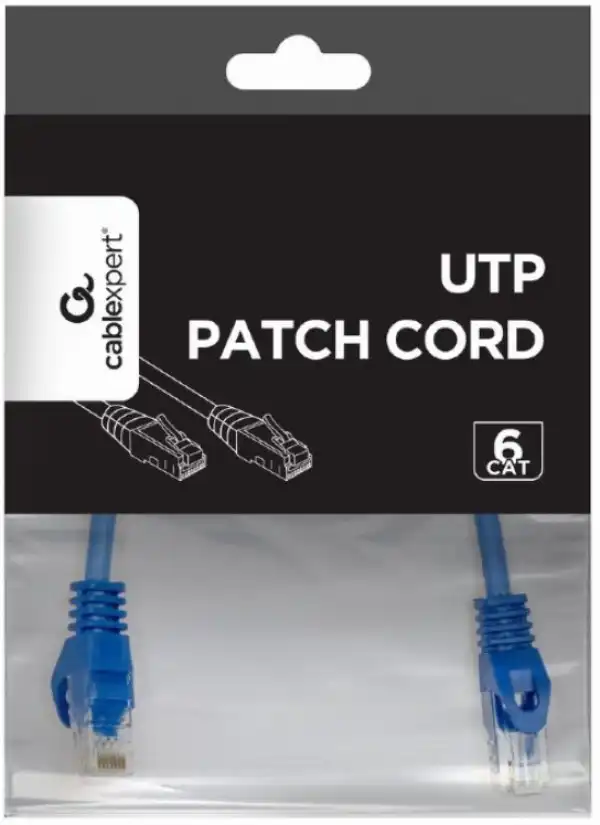 PP6U-0.25M/B Gembird Mrezni kabl, CAT6 UTP Patch cord 0.25m blue