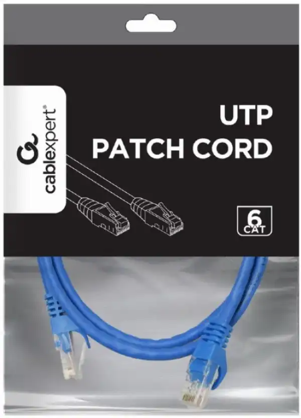 PP6U-1.5M/B Gembird Mrezni kabl, CAT6 UTP Patch cord 1.5m blue