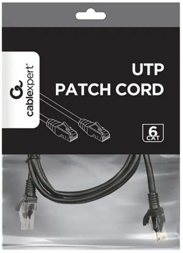 PP6U-1.5M/BK Gembird Mrezni kabl, CAT6 UTP Patch cord 1.5m black