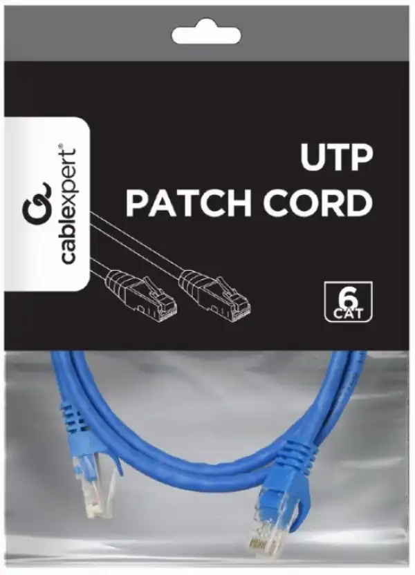 PP6U-1M/B Gembird Mrezni kabl, CAT6 UTP Patch cord 1m blue
