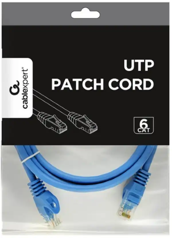 PP6U-2M/B Gembird Mrezni kabl, CAT6 UTP Patch cord 2m blue