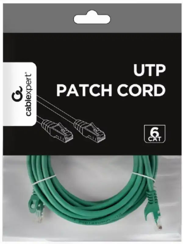 PP6U-3M/G Gembird Mrezni kabl, CAT6 UTP Patch cord 3m green
