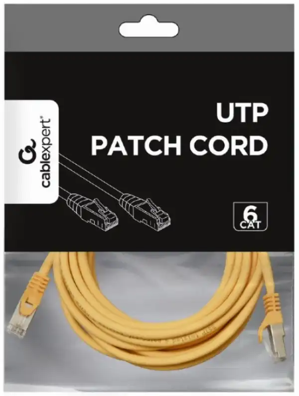 PP6U-3M/Y Gembird Mrezni kabl, CAT6 UTP Patch cord 3m yellow