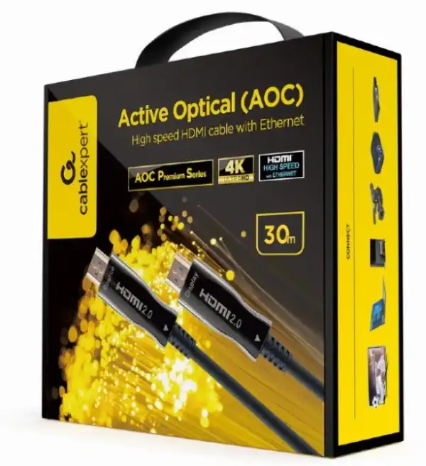 CCBP-HDMI-AOC-30M-02 Gembird Active Optical (AOC) High speed HDMI cable with Ethernet Premium 30m