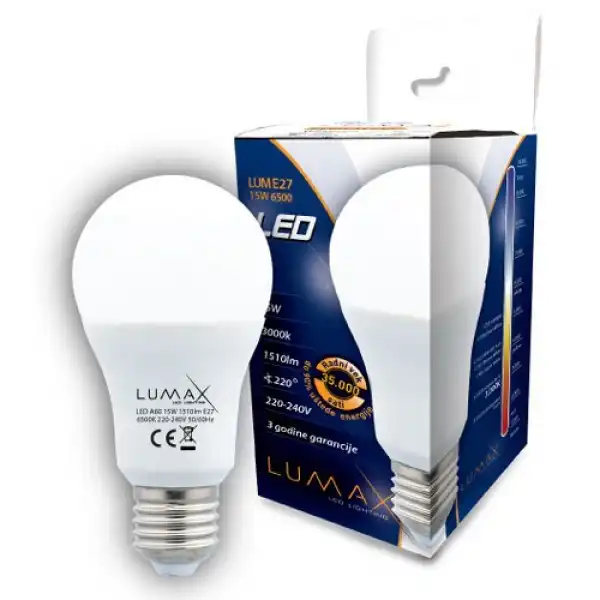 Lumax led sijalica LUME27-15W 3000K dnevno svetlo