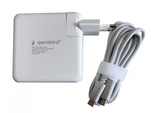 Gembird punjac za laptop 87W-20,2V-4.3A, USB Type-C NPA87-202-4300 (TJ-354B Apple Type-C/USB-C)