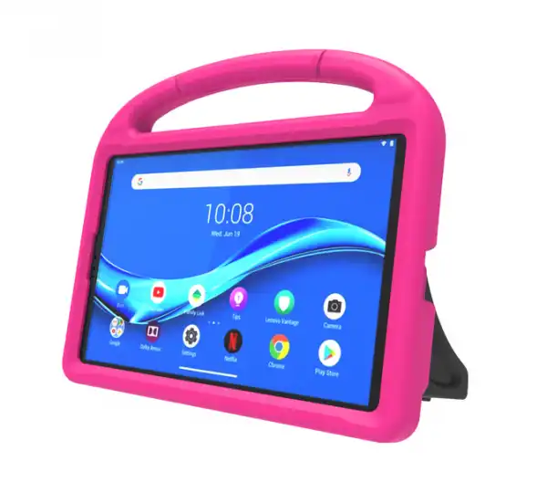 LENOVO Tab M10 HD 2nd Gen (TB-X306) Armor-X Ultra Shockproof Kid Case RED With Kickstand and Handle (2 stand postitions) ( ZG38C03435 )