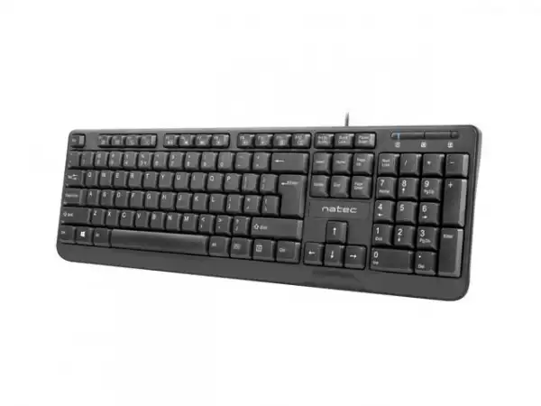 NETEC TROUT, Slim Multimedia Keyboard US, USB, Black ( NKL-0967 )