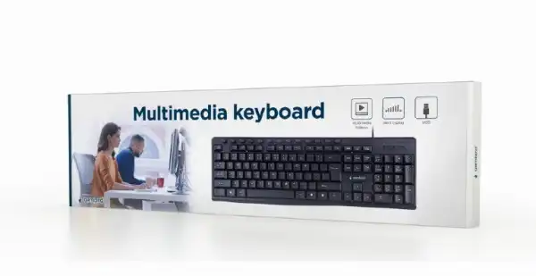 GEMBIRD Multimedia Keyboard US, USB, Black ( KB-UM-107 )