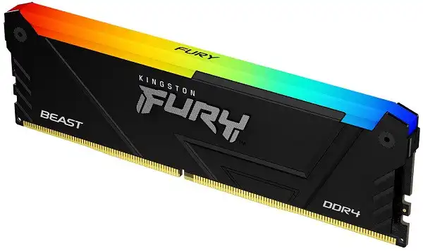 KINGSTON DDR4 32GB 3600MHz FURY BEAST RGB, Non-ECC UDIMM, CL18 1.35V, 288-Pin 2Rx8, w/RGB Heatsink, XMP ( KF436C18BB2A/32 )
