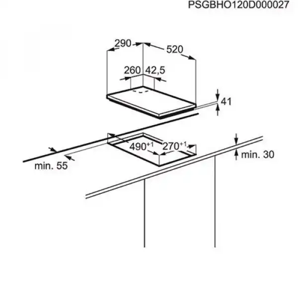 ELECTROLUX Ugradna ploča EGC3322NVK