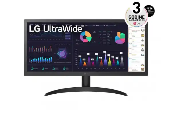 LG 26WQ500-B Monitor, 26'', 2560 x 1080, Ultrawide