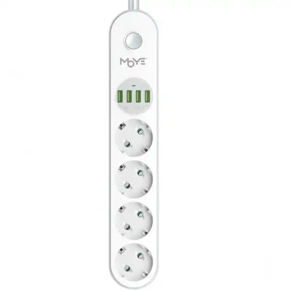 Voltaic Power Strip 16A/4000W/4USB/4 sockets