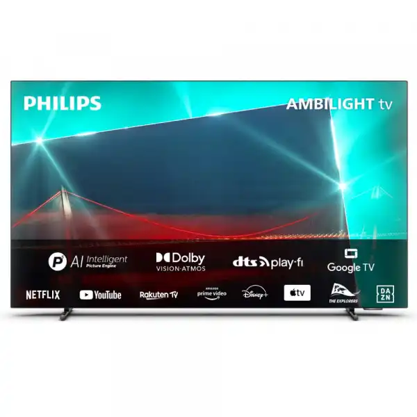 PHILIPS Televizor Ambilight  55OLED718/12, 4K Ultra HD, OLED, Smart
