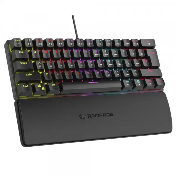 RAMPAGE PLOWER K60 US Black Gaming tastatura