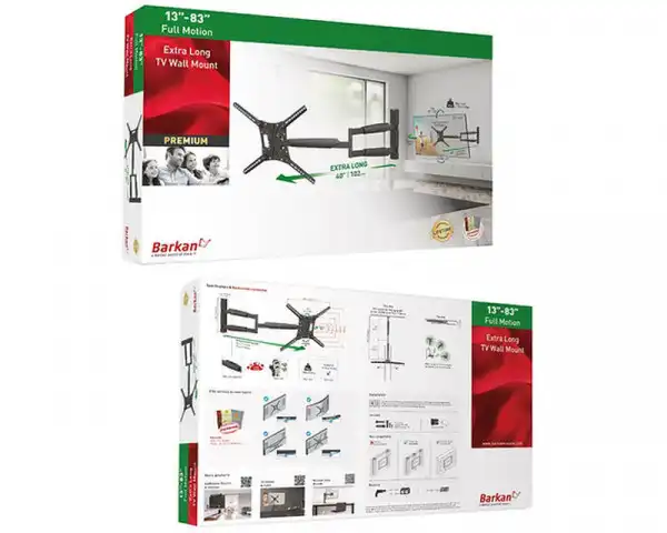 BARKAN BM443XL LCD TV zglobni zidni nosač od 13 do 83 inča 