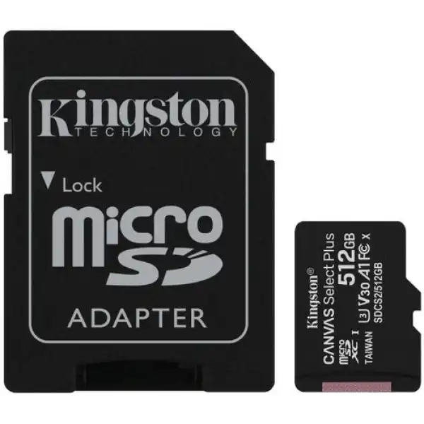 Kingston A1 MicroSDXC 512GB 100R class 10 SDCS2/512GB